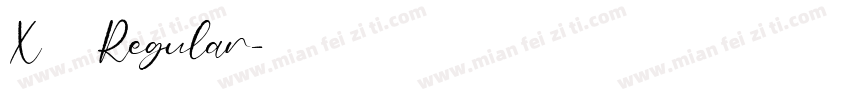 X 点黑 Regular字体转换